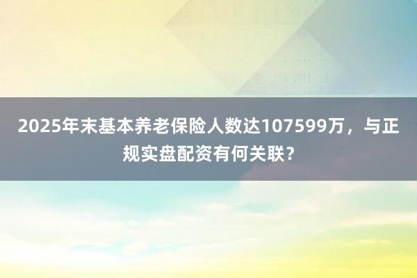 2025年末基本养老保险人数达107599万，与正规实盘配资有何关联？