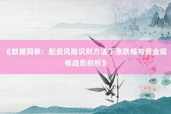 《数据洞察：配资风险识别方法下涨跌幅与资金规模趋势剖析》