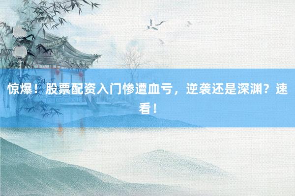 惊爆！股票配资入门惨遭血亏，逆袭还是深渊？速看！