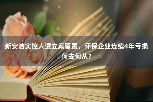 新安洁实控人遭立案留置，环保企业连续4年亏损何去何从？