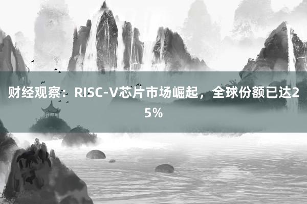 财经观察：RISC-V芯片市场崛起，全球份额已达25%