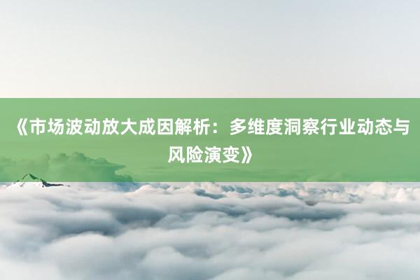 《市场波动放大成因解析：多维度洞察行业动态与风险演变》