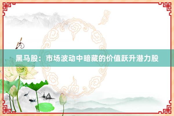 黑马股：市场波动中暗藏的价值跃升潜力股