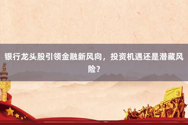 银行龙头股引领金融新风向，投资机遇还是潜藏风险？