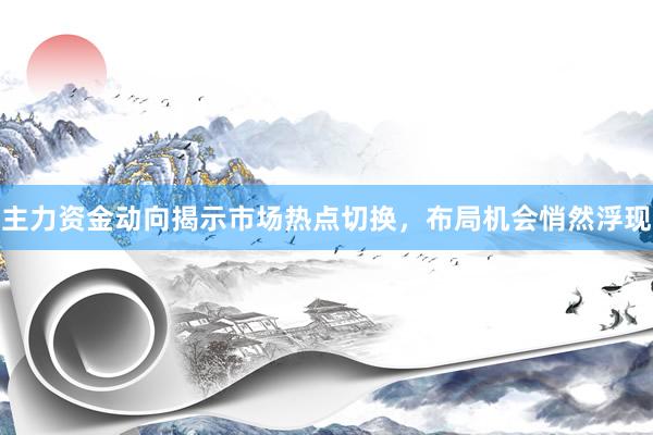 主力资金动向揭示市场热点切换，布局机会悄然浮现