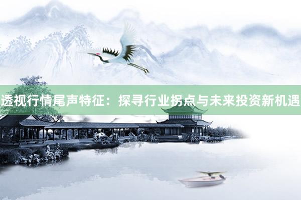 透视行情尾声特征：探寻行业拐点与未来投资新机遇