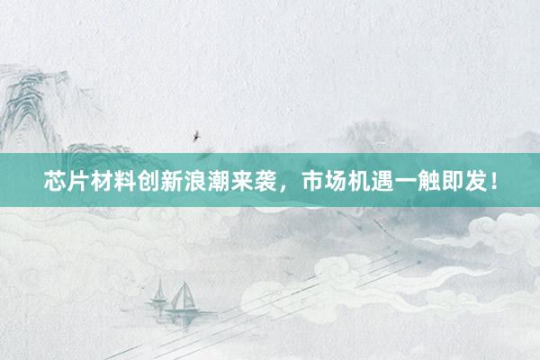 芯片材料创新浪潮来袭，市场机遇一触即发！