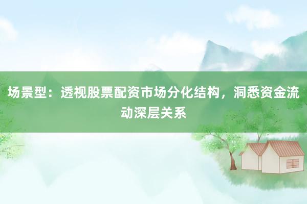 场景型：透视股票配资市场分化结构，洞悉资金流动深层关系